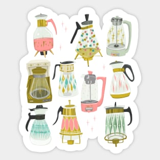 Vintage Coffee Pots Sticker